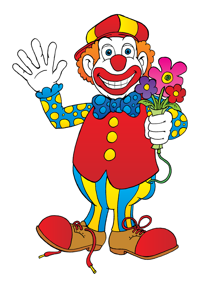 Clown cartoon character clip. Joker clipart circus skill