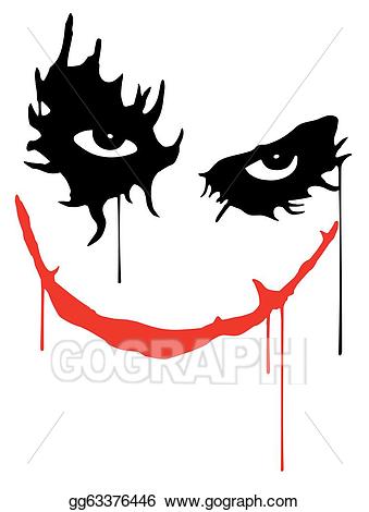Joker clipart eyes. Vector stock smile illustration