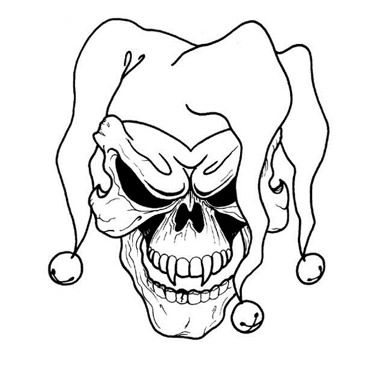 Tatouage cr ne farceur. Joker clipart tribal skull