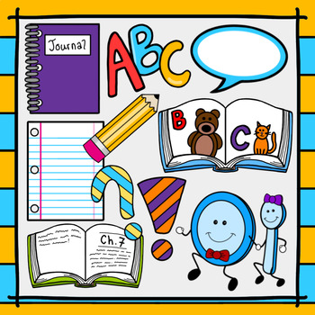 Journal clipart language arts. Back to school reading