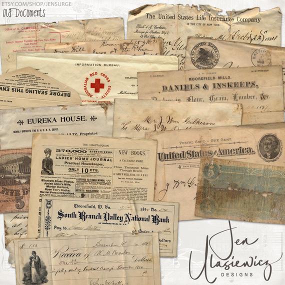 Documents instant download ephemera. Journal clipart old journal