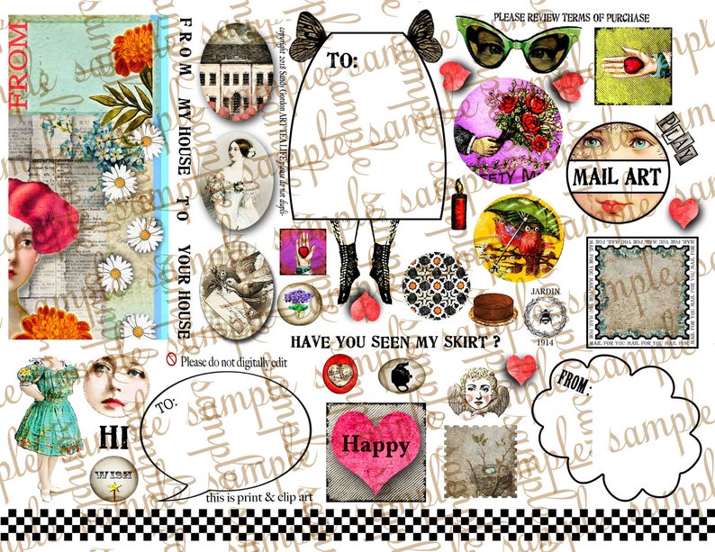 Journal clipart piece paper. Art tea life mail