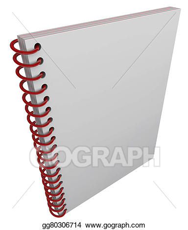 Notepad clipart book title. Spiral bound cover notebook