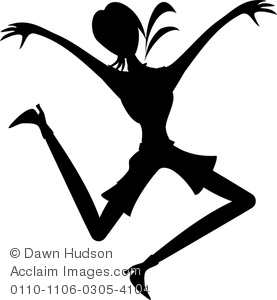 Joy clipart. Image of silhouette figure