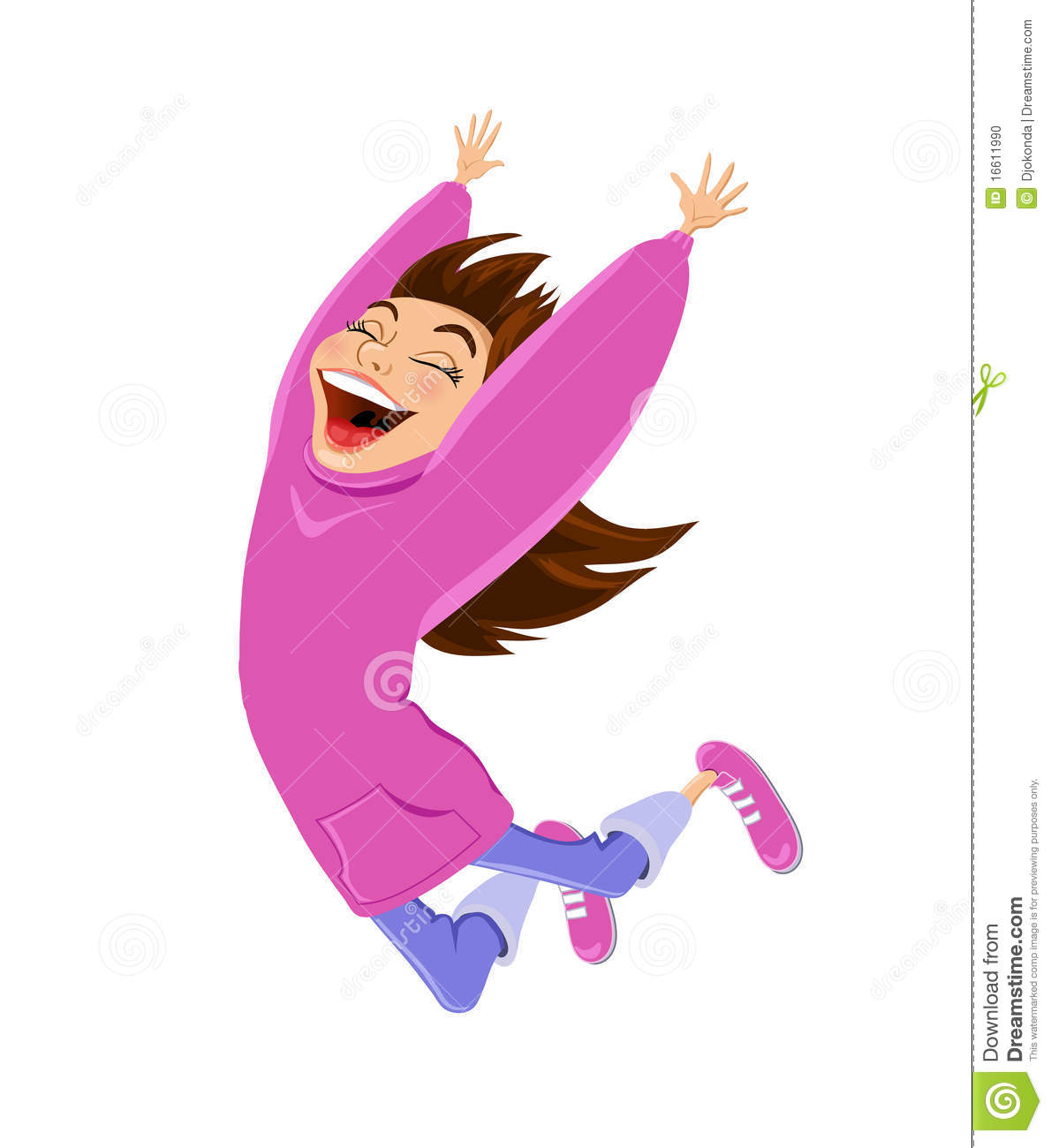 joy clipart jumping girl