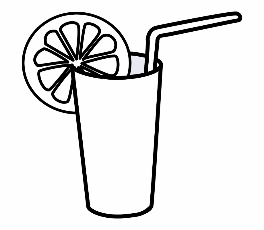 juice clipart colouring page