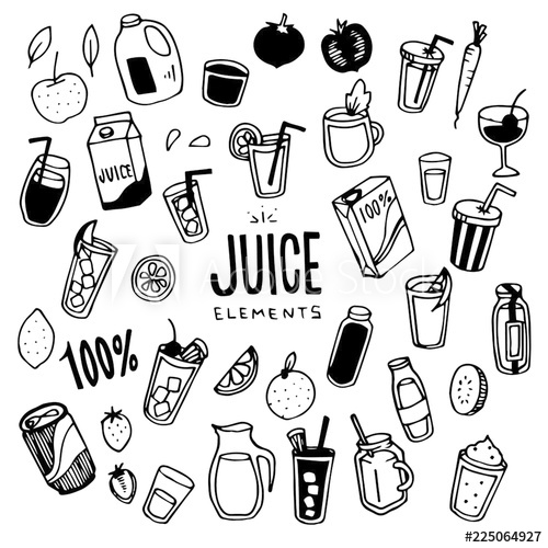 juice clipart hand drawn