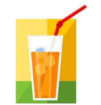 Glass of orange free. Juice clipart ice clipart