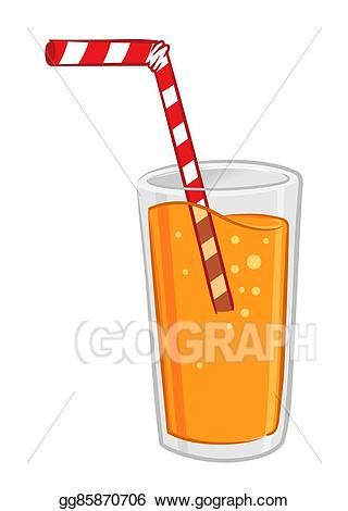 Juice clipart straw. Clip art vector glass