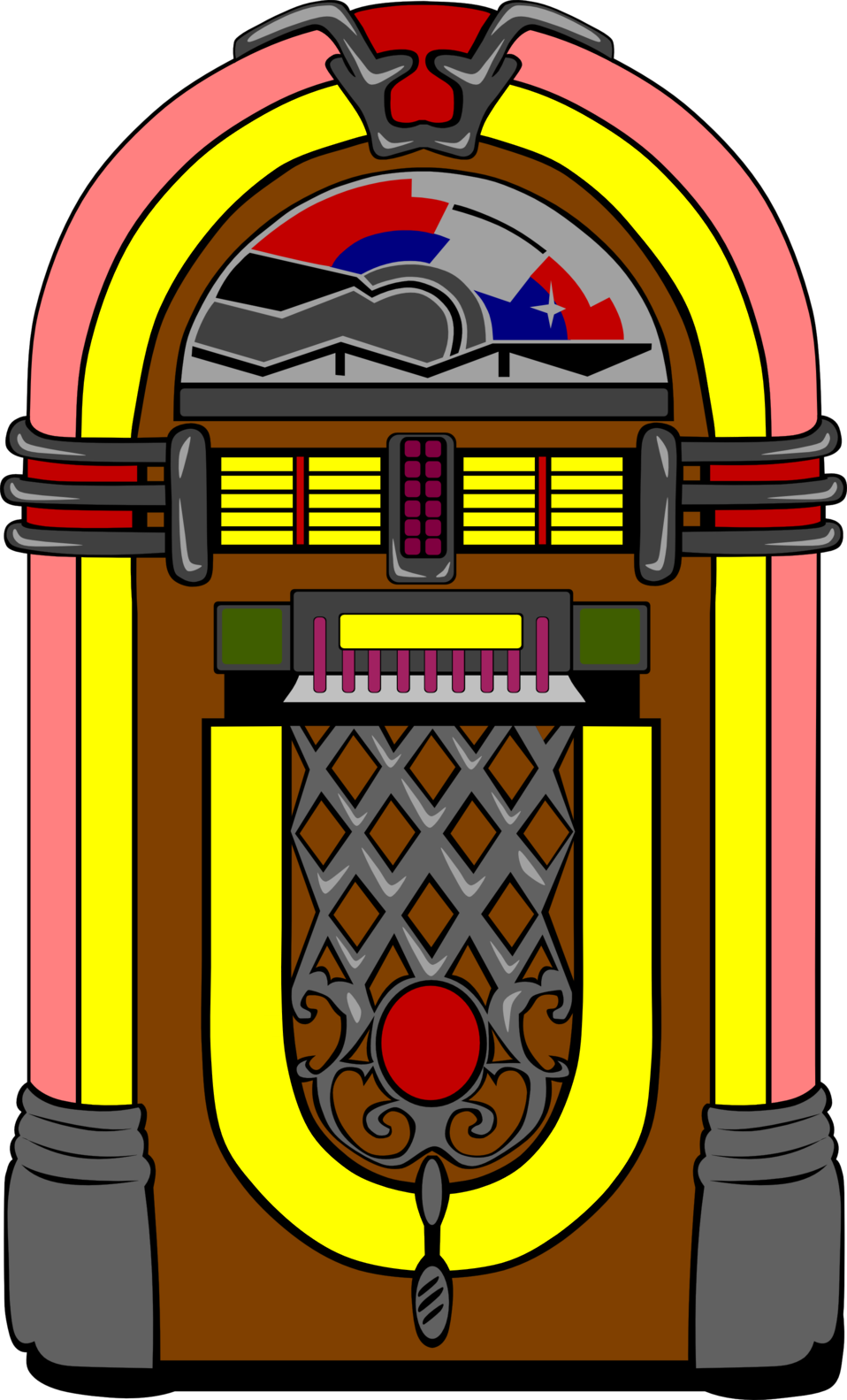 Jukebox clipart clip art. Public domain image fifties
