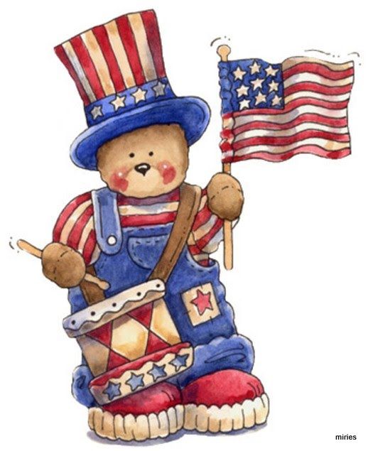patriotic clipart bear