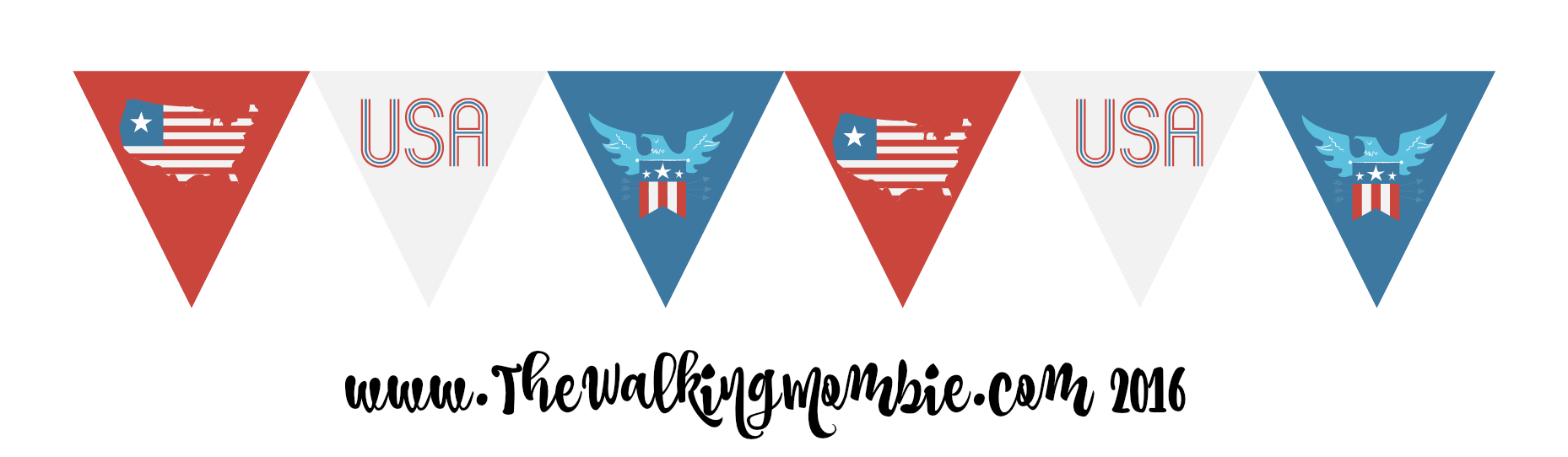 july clipart bunting