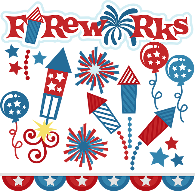 july clipart firworks