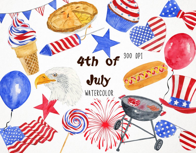 july clipart fourth july food