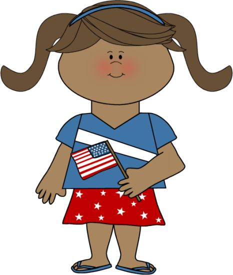 july clipart patriotic girl