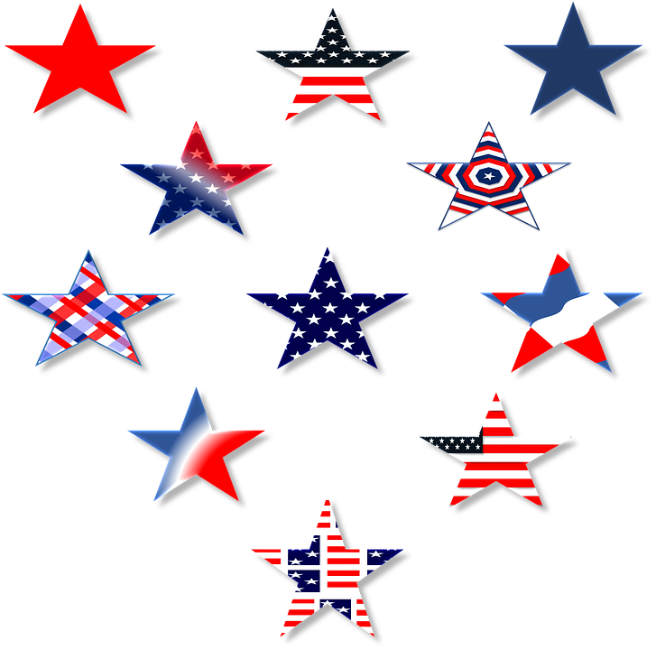 july clipart stars and stripe