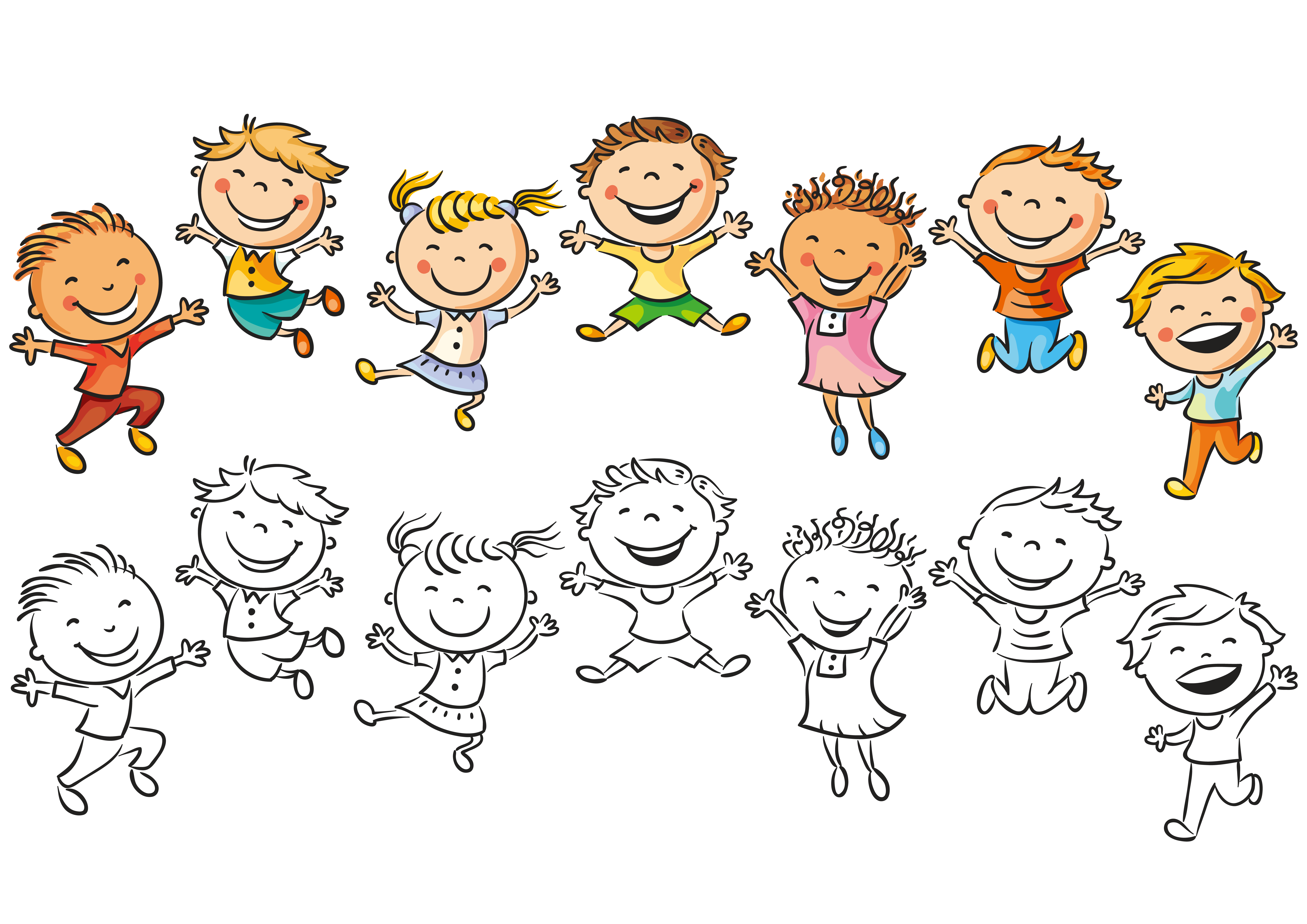 Jump clipart boy smile. Child drawing happiness illustration