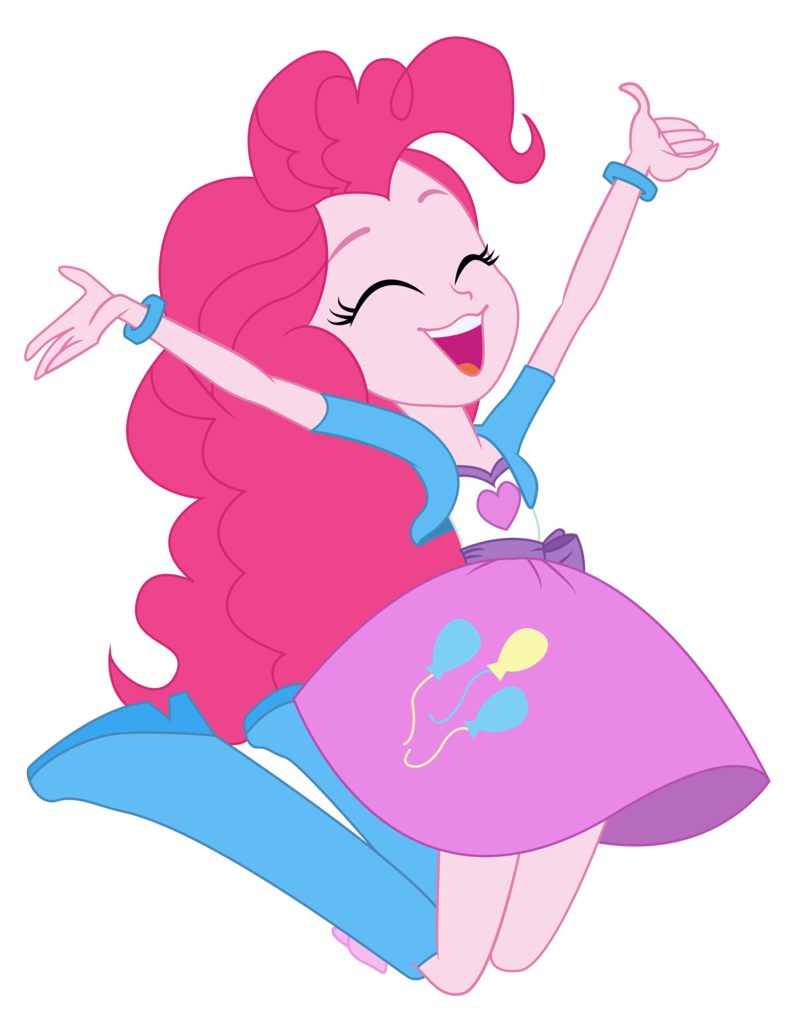 Jumping clipart jumping girl. Pinkie pie by evil