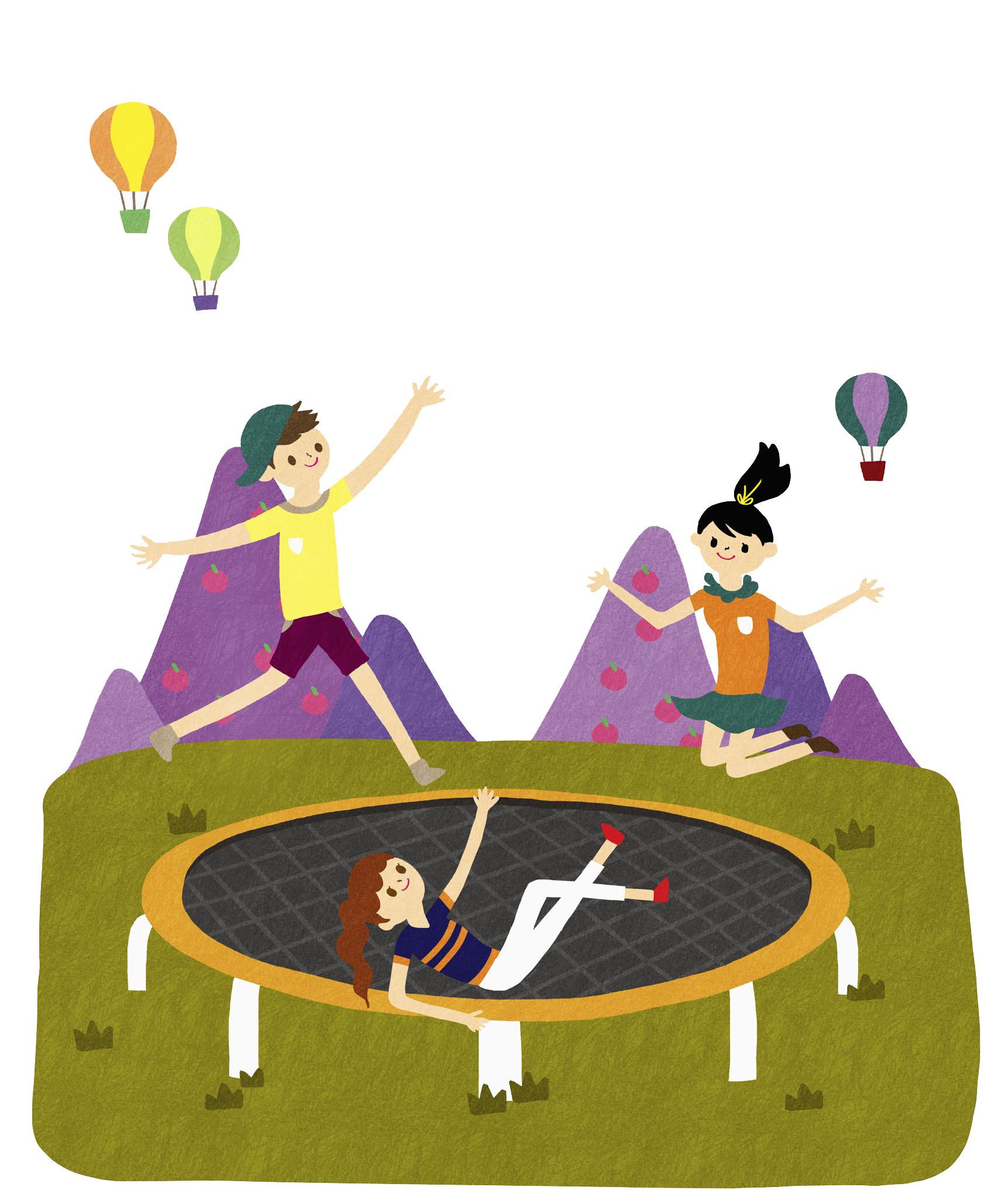 jumping clipart trampoline