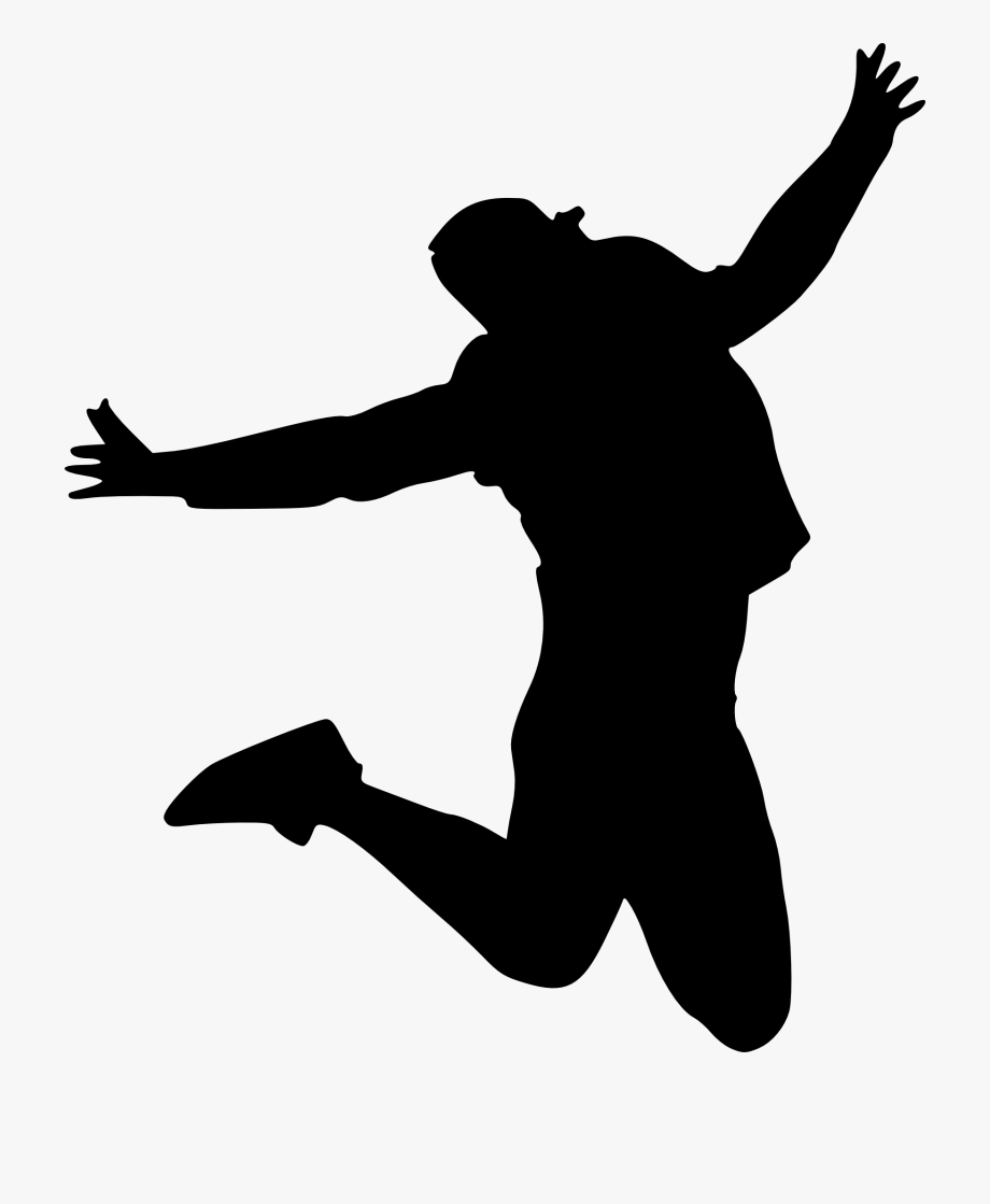 Jumping clipart silhouette. Transparent jump png cartoon