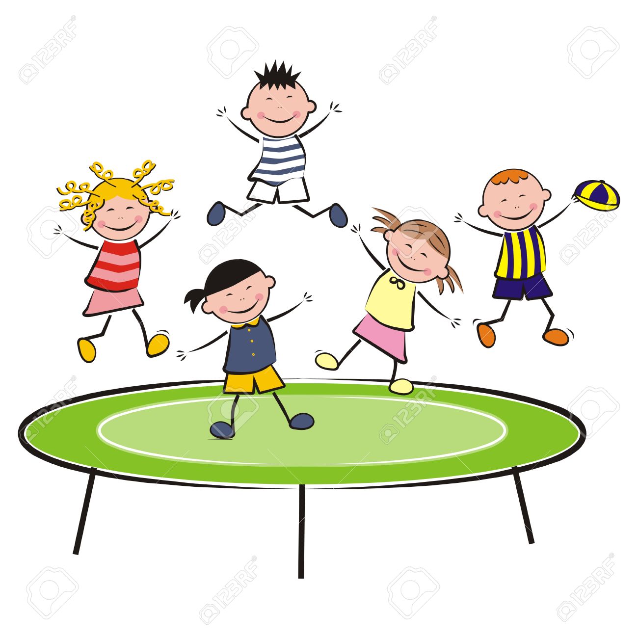 Jumping clipart. Kids station 