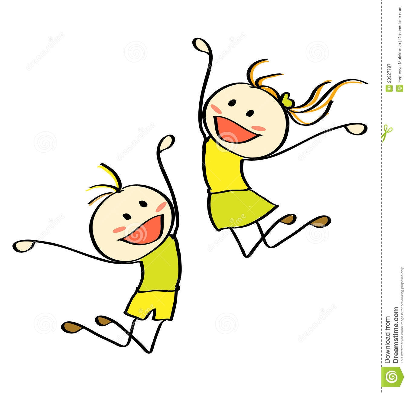 jumping clipart cartoon kid