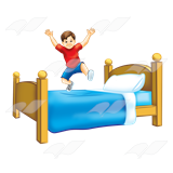 jumping clipart jumping on bed