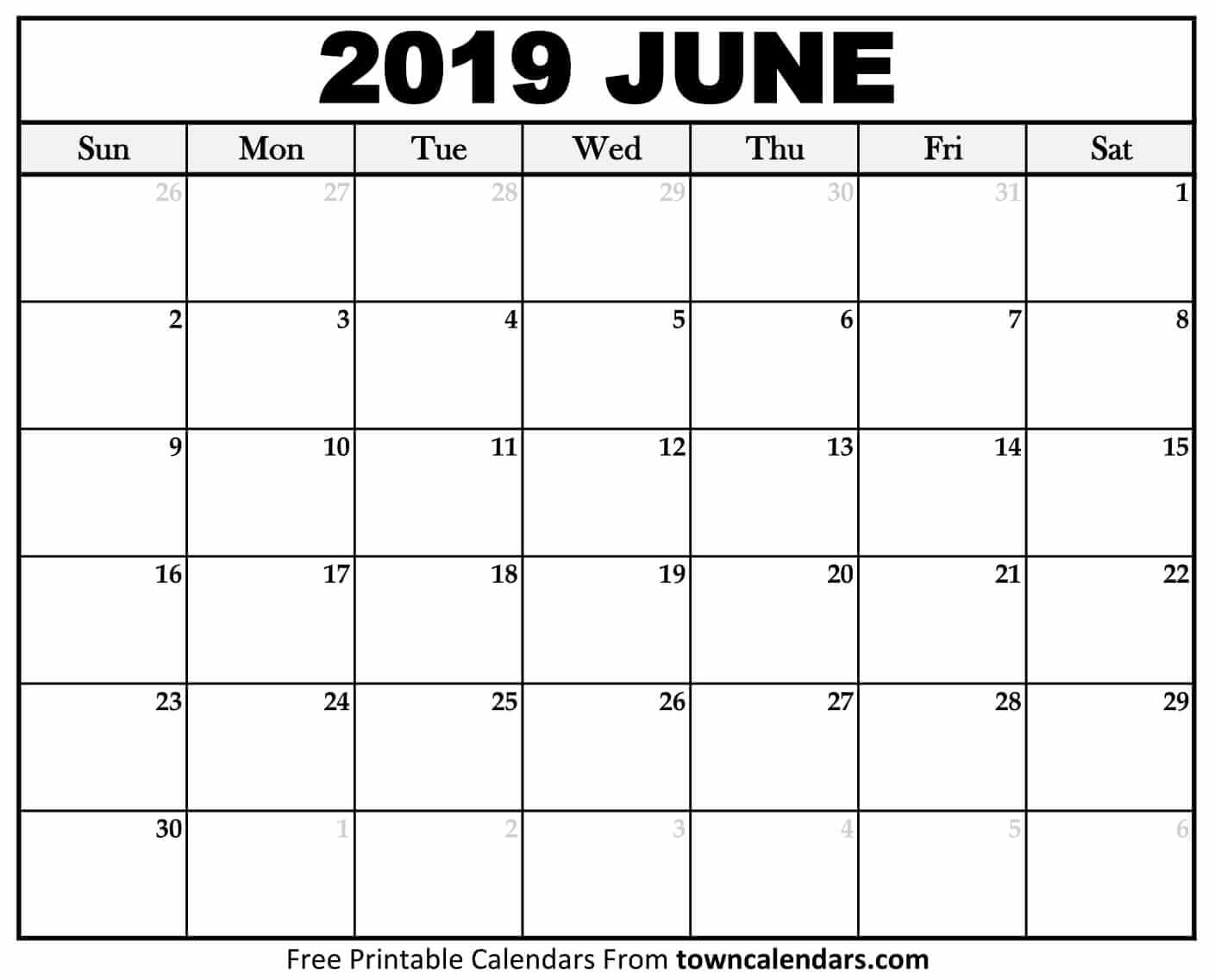June Camping Calendar