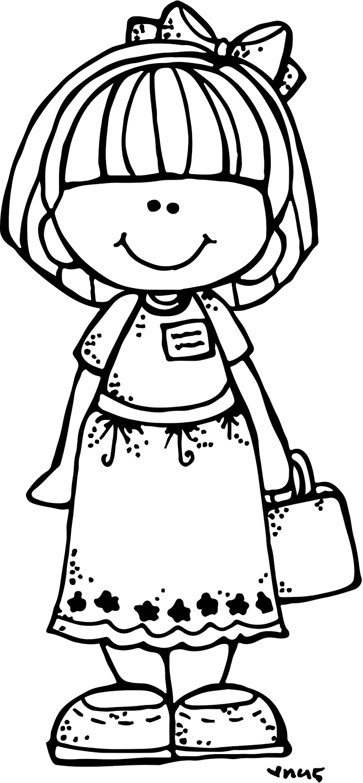 June clipart black and white. Melonheadz lds illustrating primary