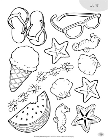 June clipart june theme. Calendar clip art library