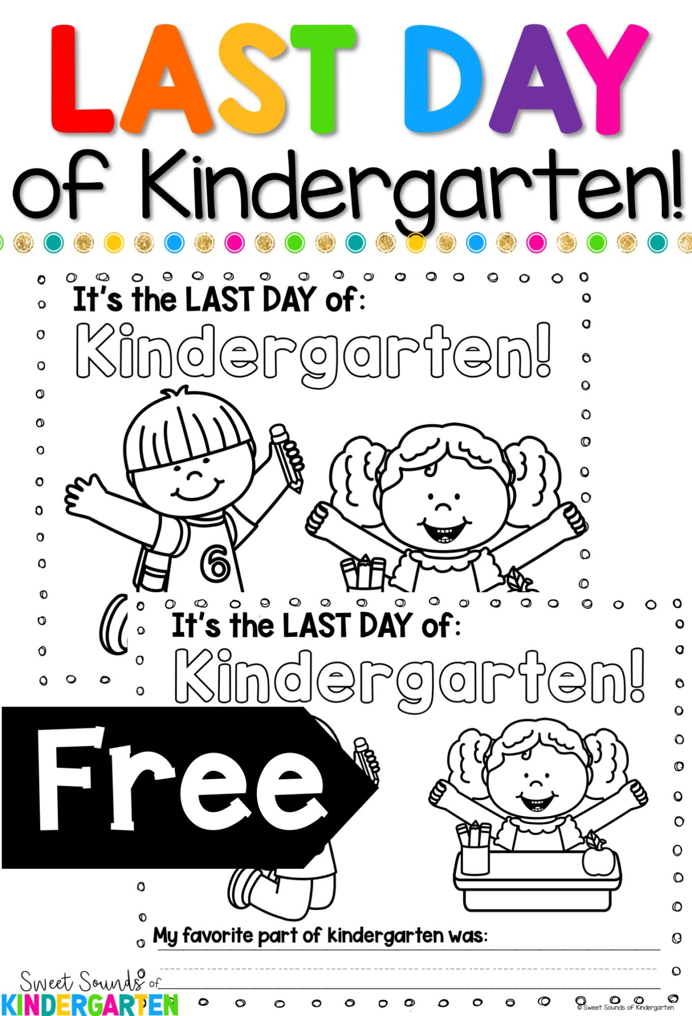 Of freebie . June clipart last day kindergarten