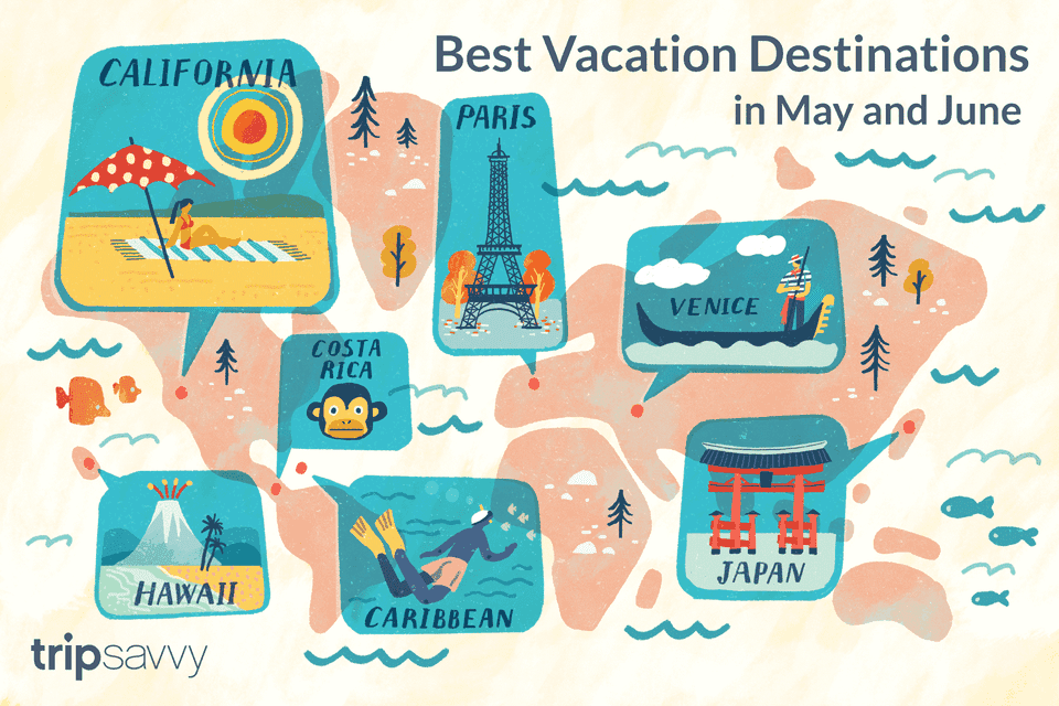 Best vacation destinations during. June clipart weekend getaway