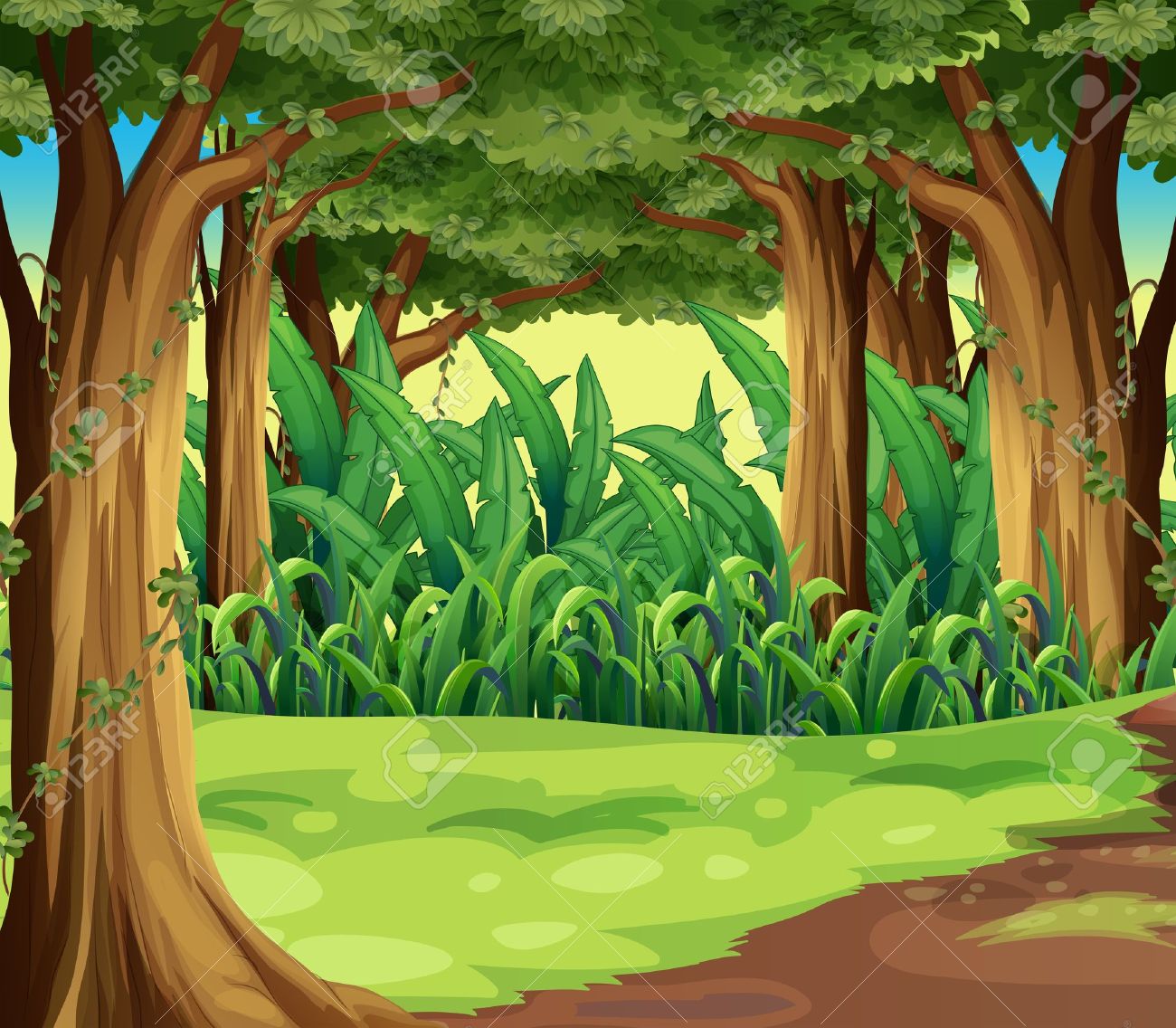 clipart forest jungle