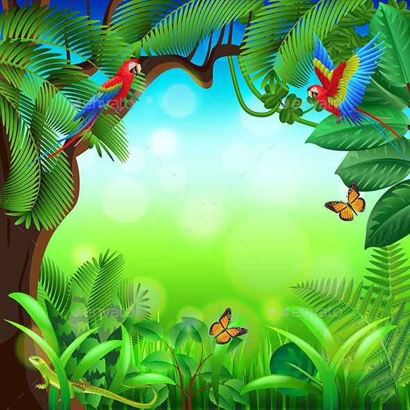 Jungle clipart illustration. Pin by justinea an