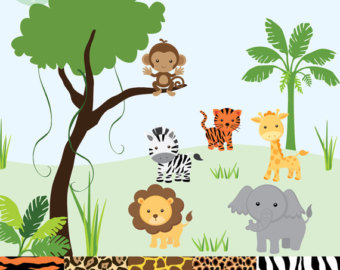 Safari clip art library. Jungle clipart jangle