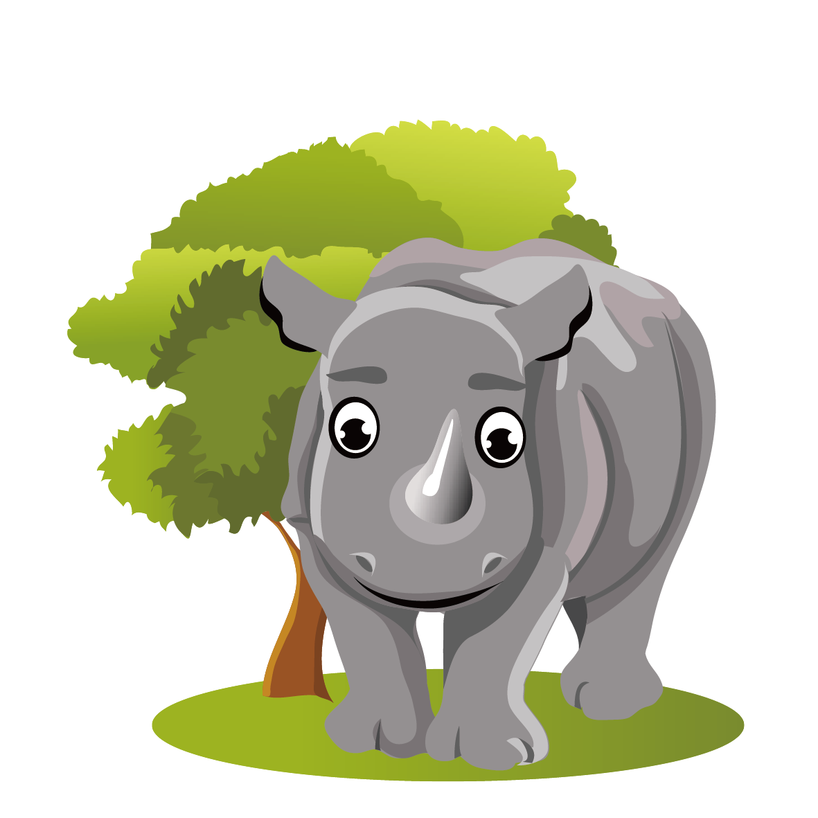jungle clipart rhino