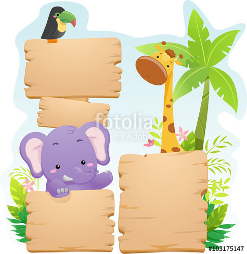 jungle clipart sign board