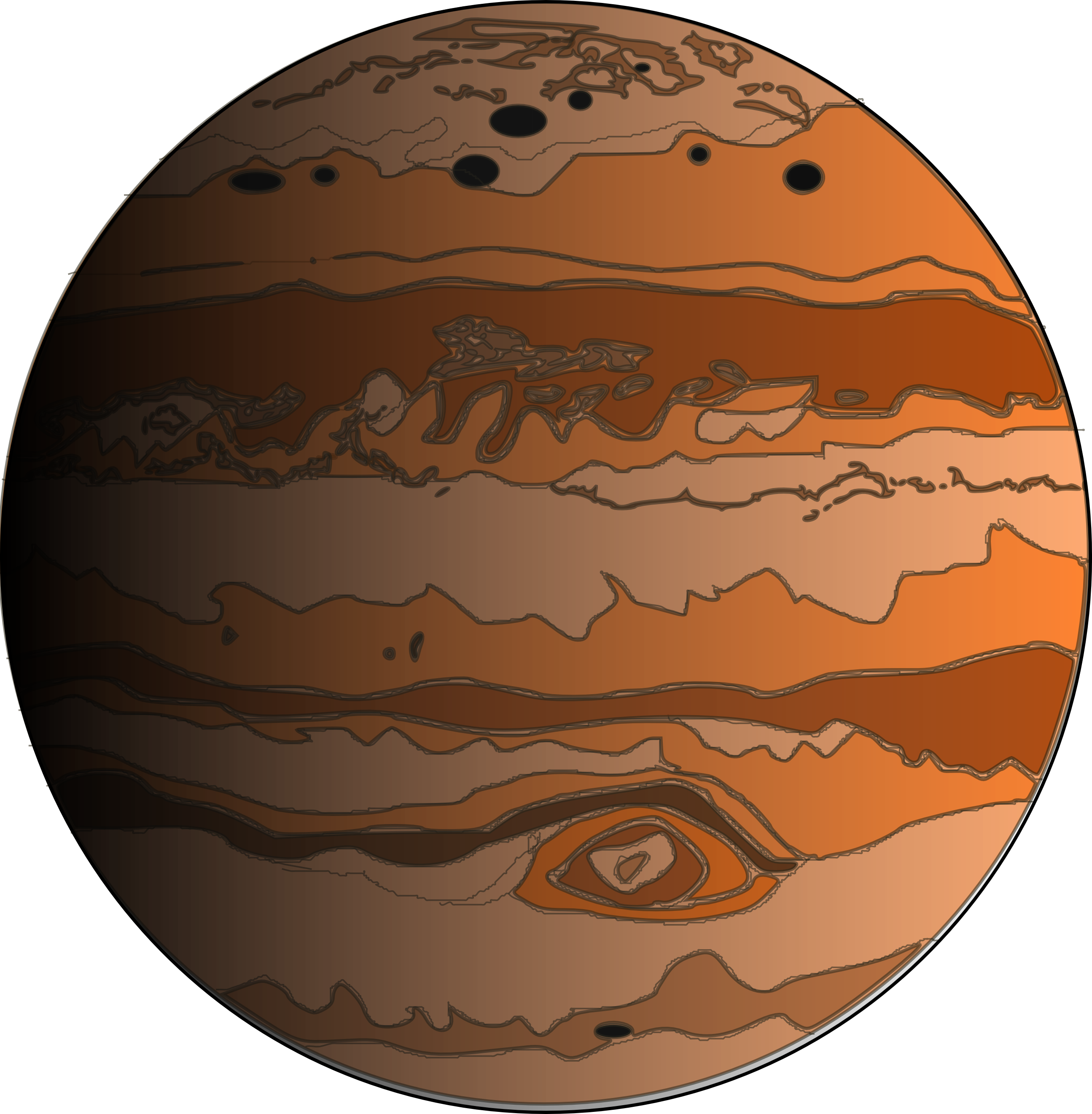Jupiter clipart orange planet. Drawing of the close