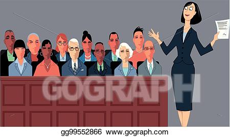 Jury clipart lawyer. Vector illustration and eps