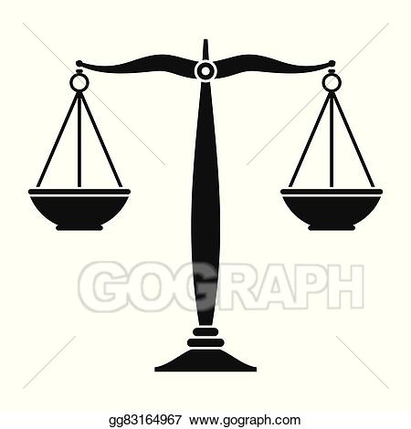Eps illustration scales black. Justice clipart simple