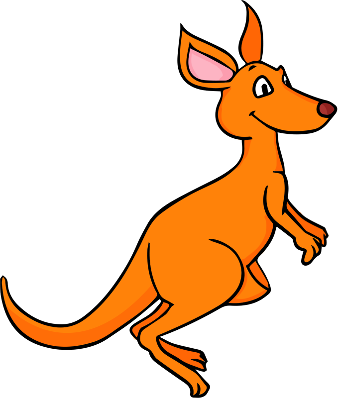 Free kangaroo . Jumping clipart transparent
