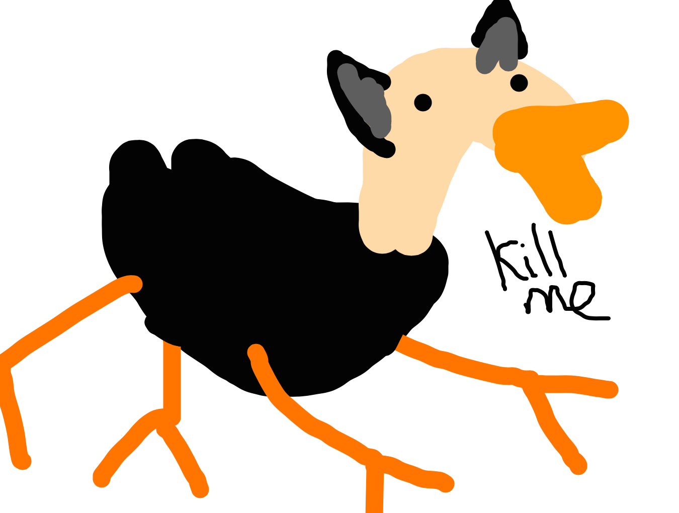 ostrich clipart draw something