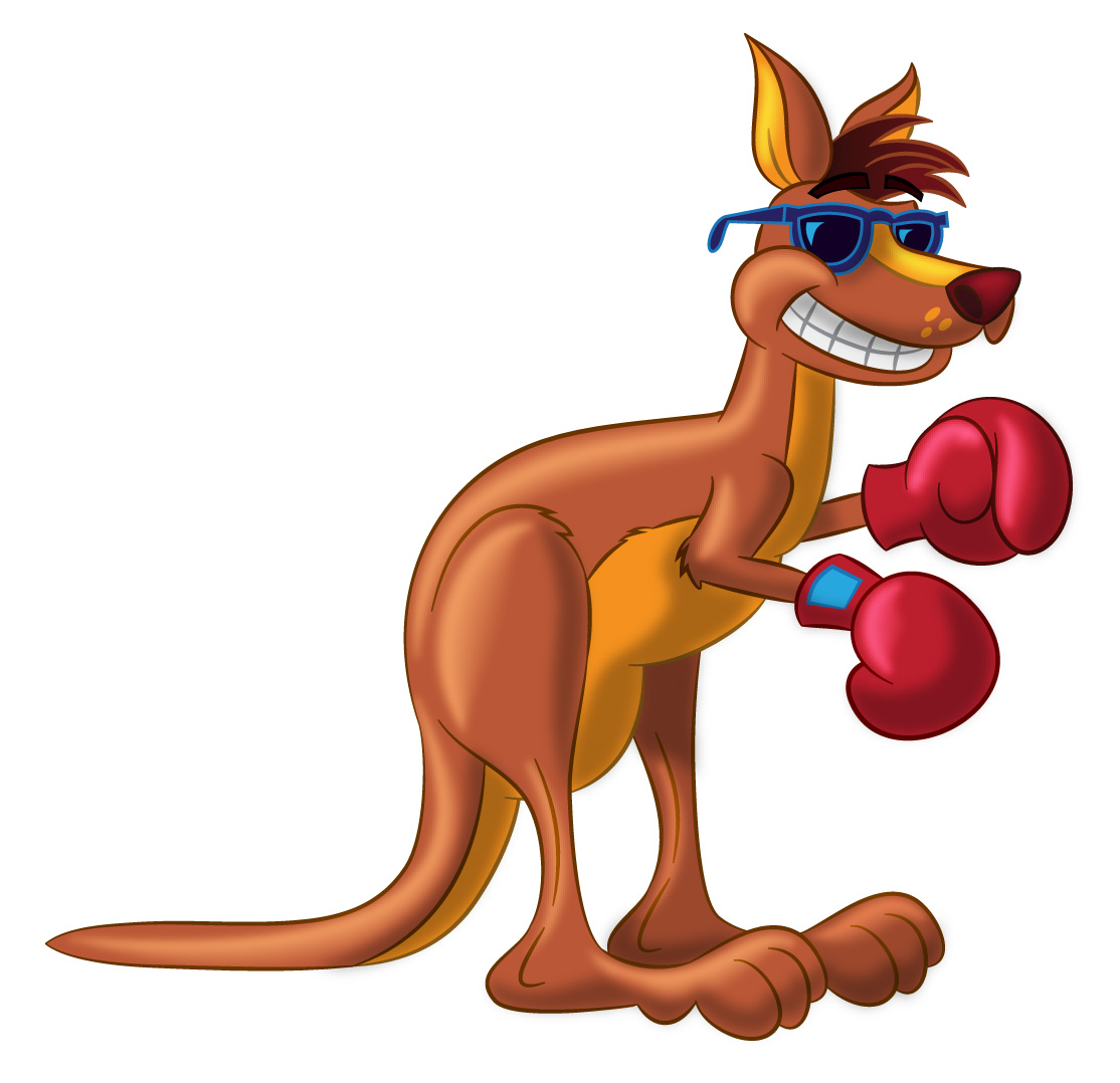 kangaroo clipart angry cartoon