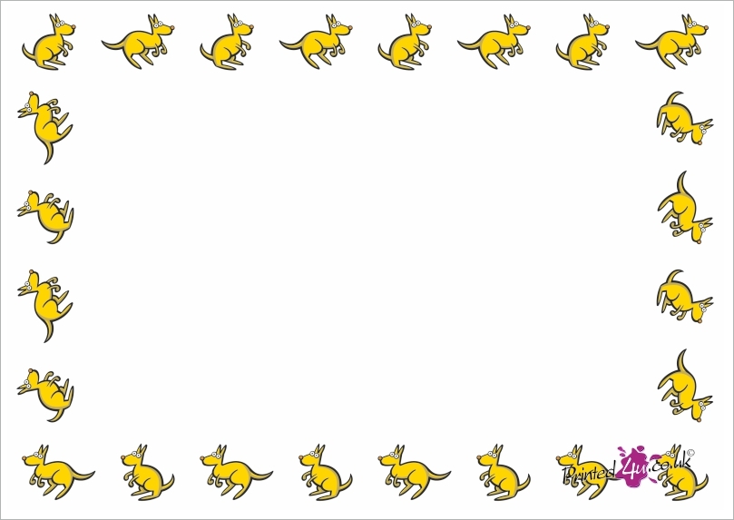 kangaroo clipart border