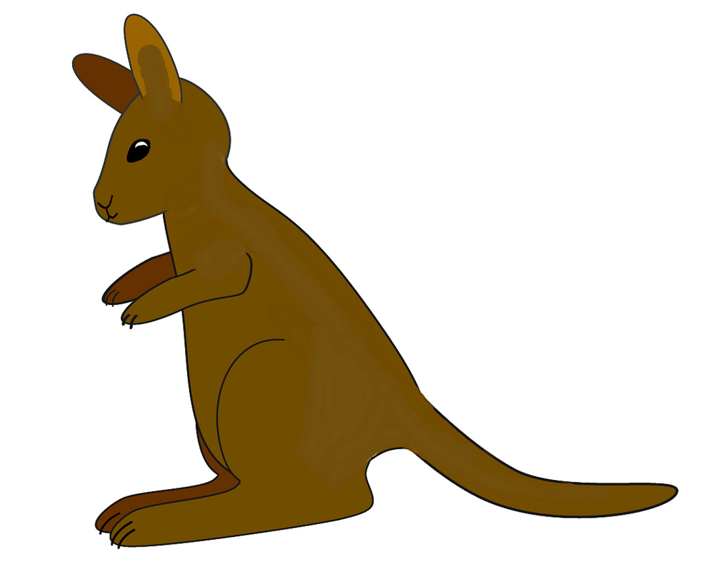 kangaroo clipart brown