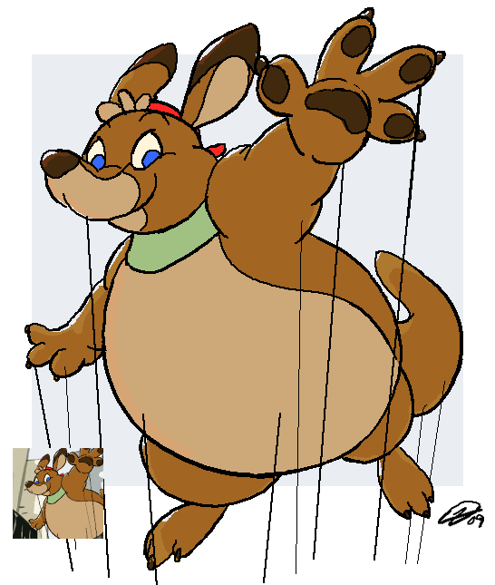 kangaroo clipart brown