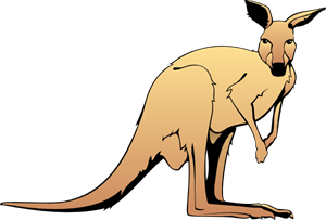 kangaroo clipart brown