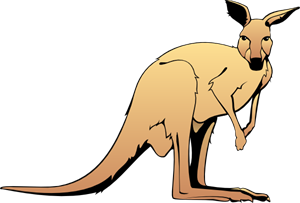 Kangaroo clipart brown. Png svg clip art