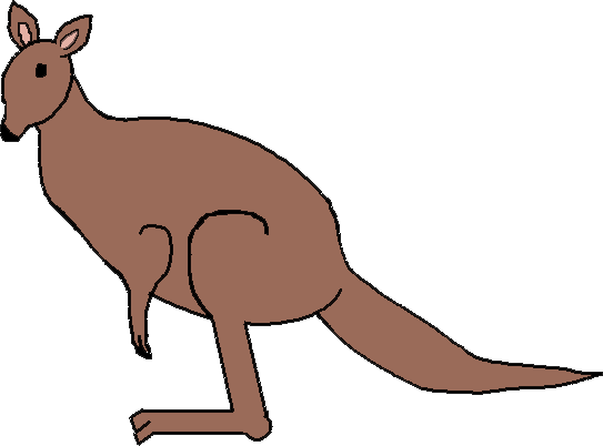 kangaroo clipart brown