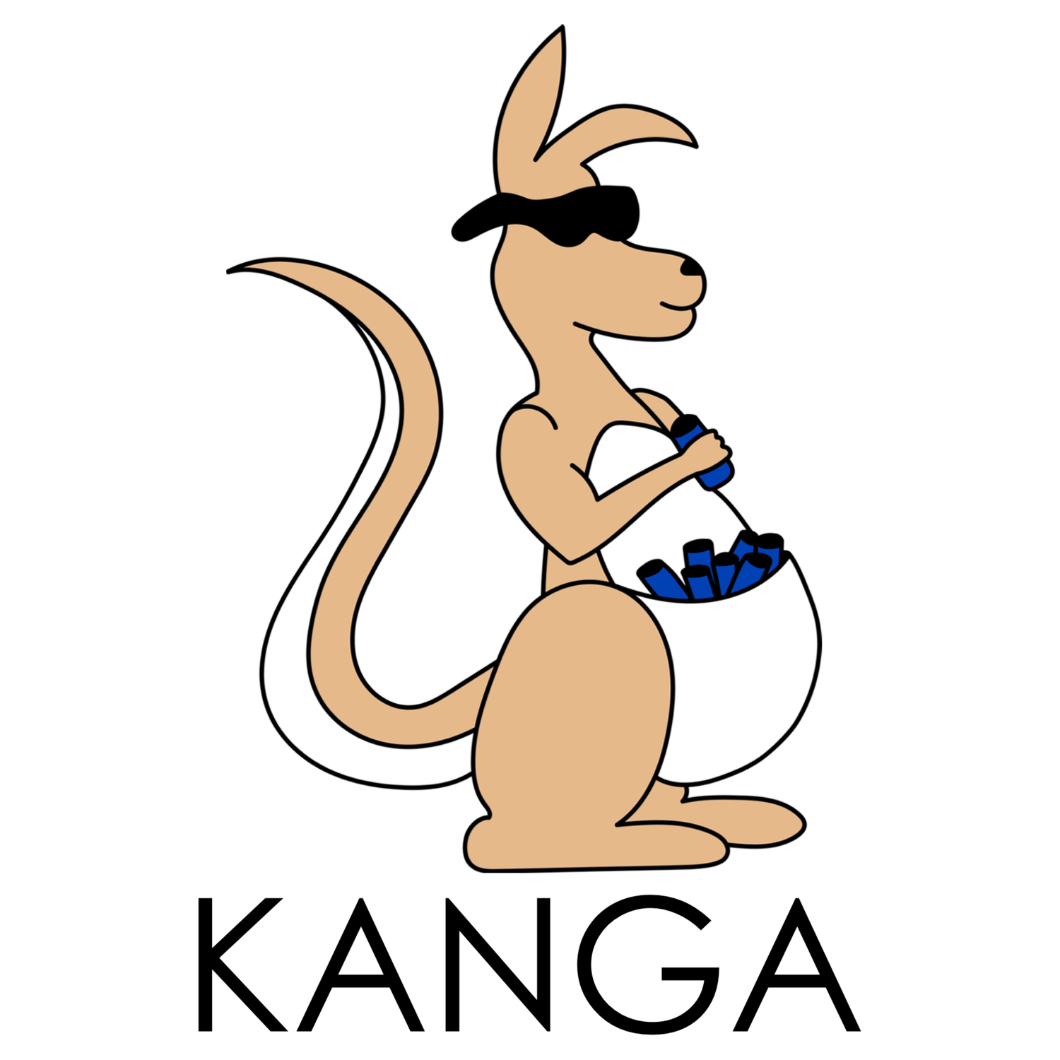 Kangaroo clipart cartoon character. Kanga image group 